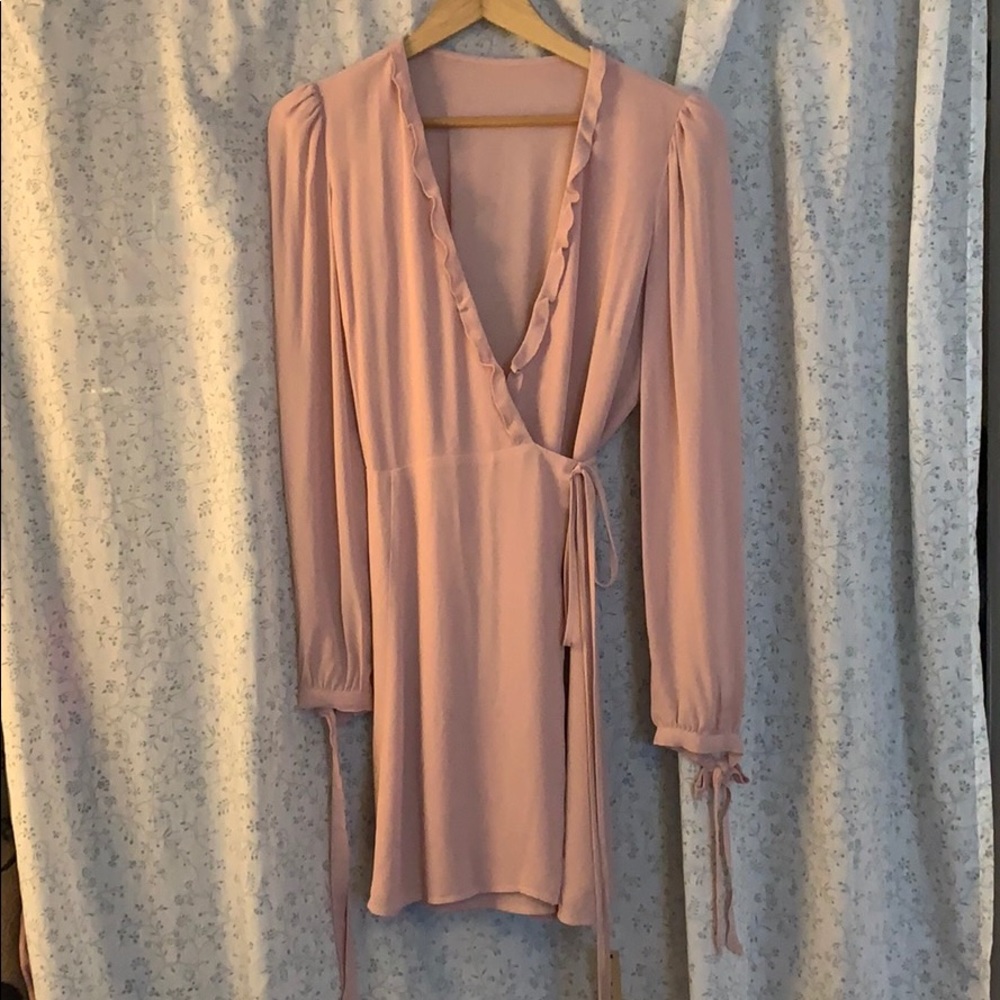 Reformation Wrap Tie Dress